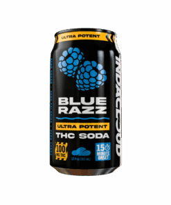 Available Now 18 Blue Razz THC Soda 100mg