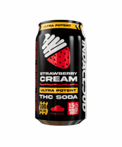 Available Now 7 Strawberry THC Soda 100mg
